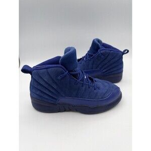 Jordan Air Jordan 12 Retro Shoes Youth Size 3Y Blue Suede Basketball Sneakers